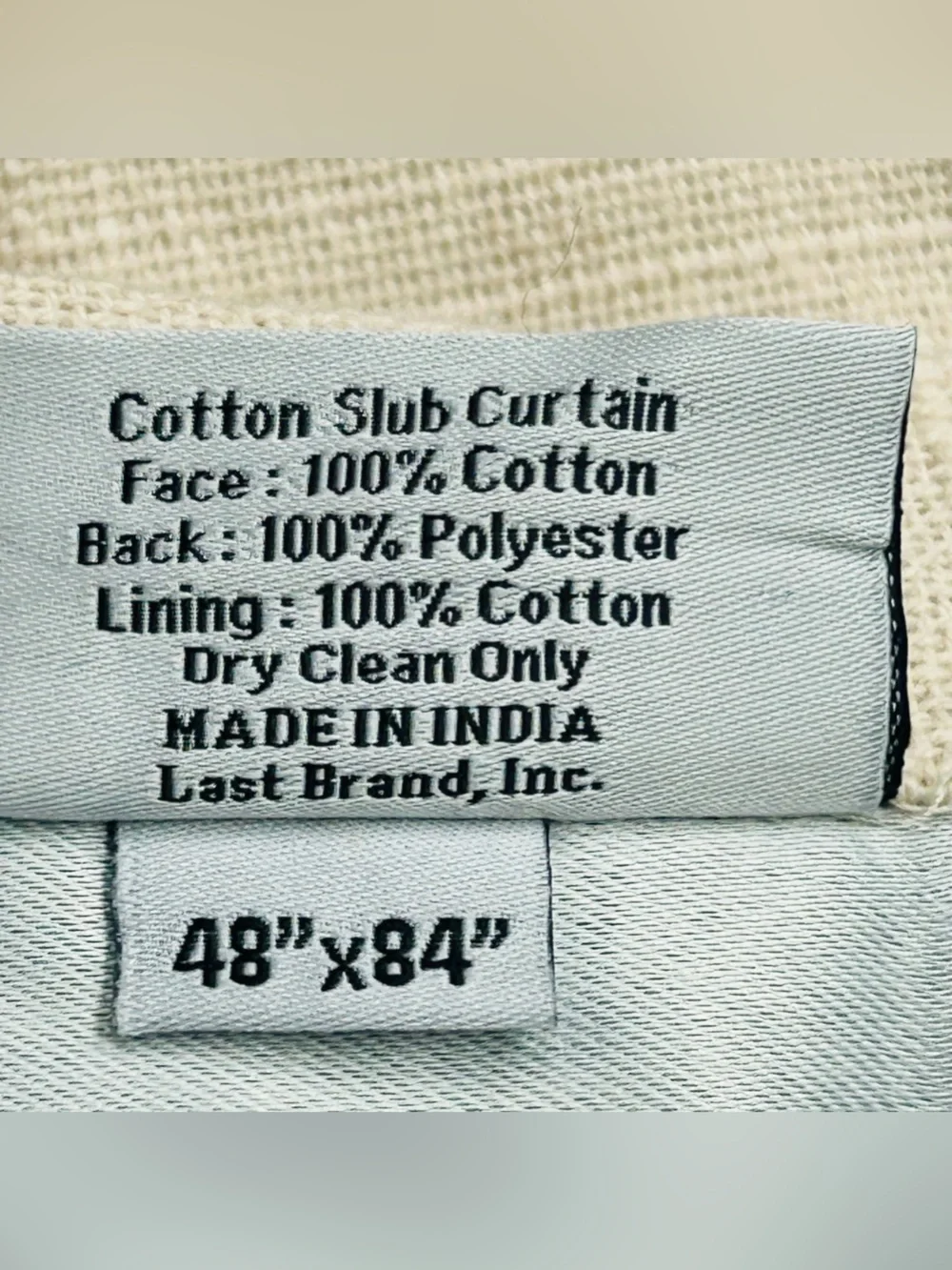 QUINCE Set Of 2 48x84 Cotton Slub Room Darkening Curtains Natural 0118